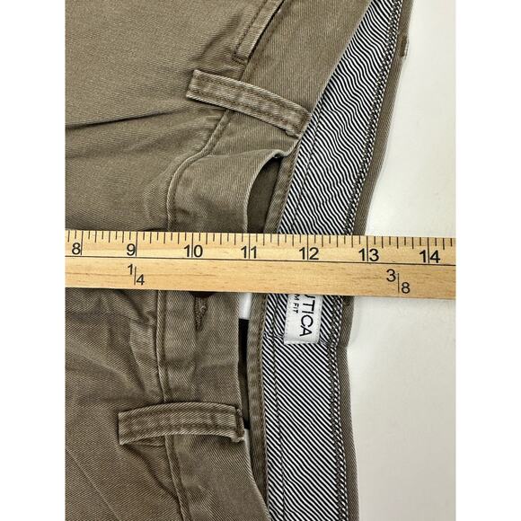 Nautica Mens Dress Pants Size 38x30 Brown Slim Fit - Picture 9 of 12